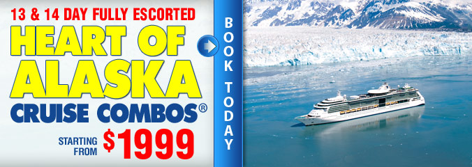 13 & 14 Day Heart of Alaska Cruise Combos from 2069