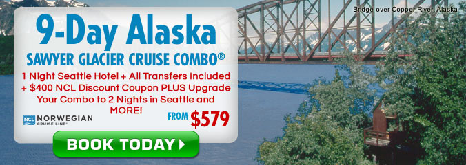 9 Day Alaska Cruise & Hotel Combo from $569